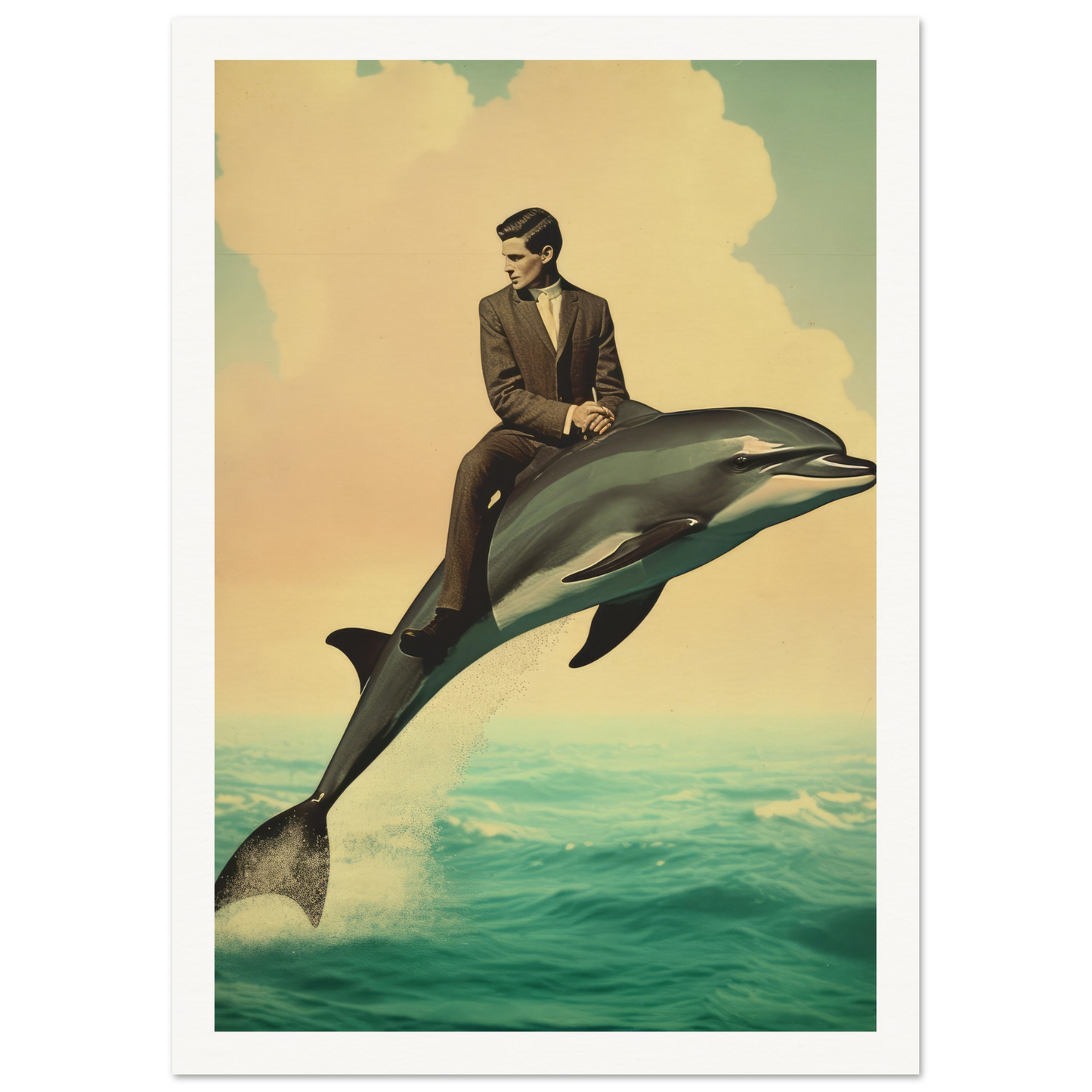 Dolphin Surrealism - Matte Archival Poster