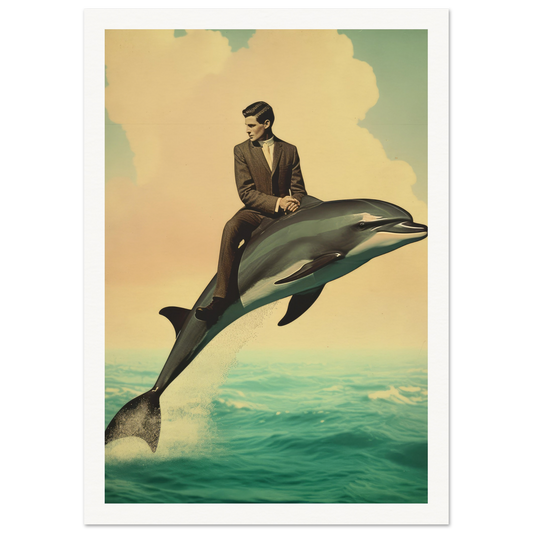 Dolphin Surrealism - Matte Archival Poster
