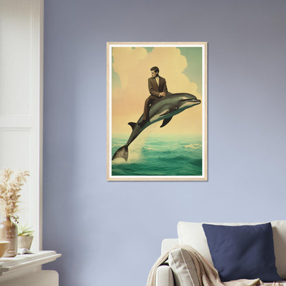 Dolphin Surrealism - Matte Archival Poster