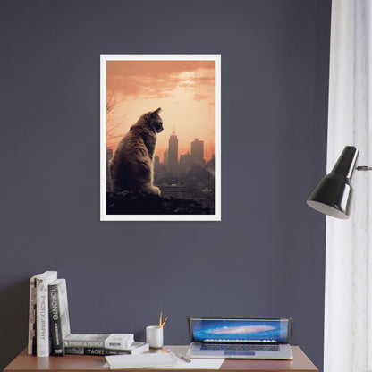 Skyline Cat - Matte Archival Poster