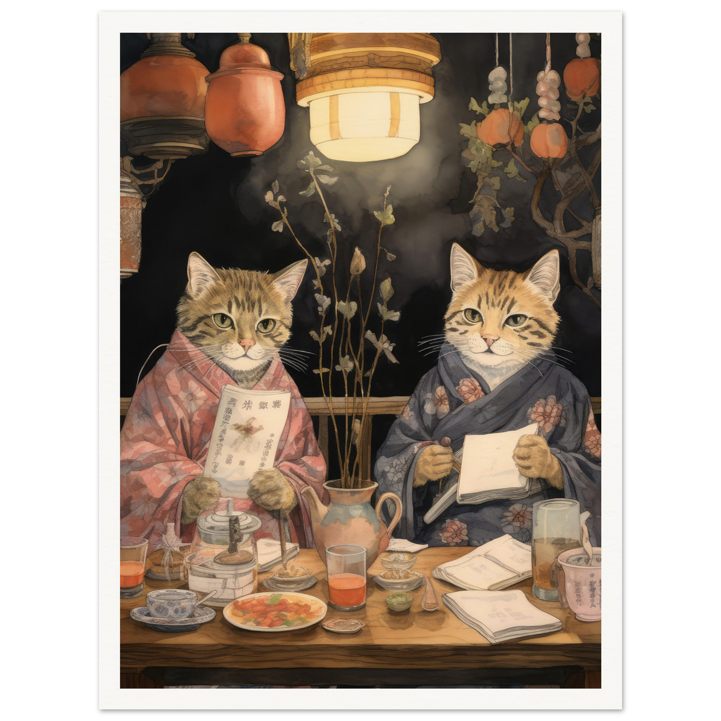 Izakaya Cats - Matte Archival Poster