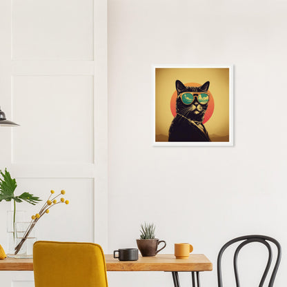 Retro Cool Cat - Matte Archival Poster