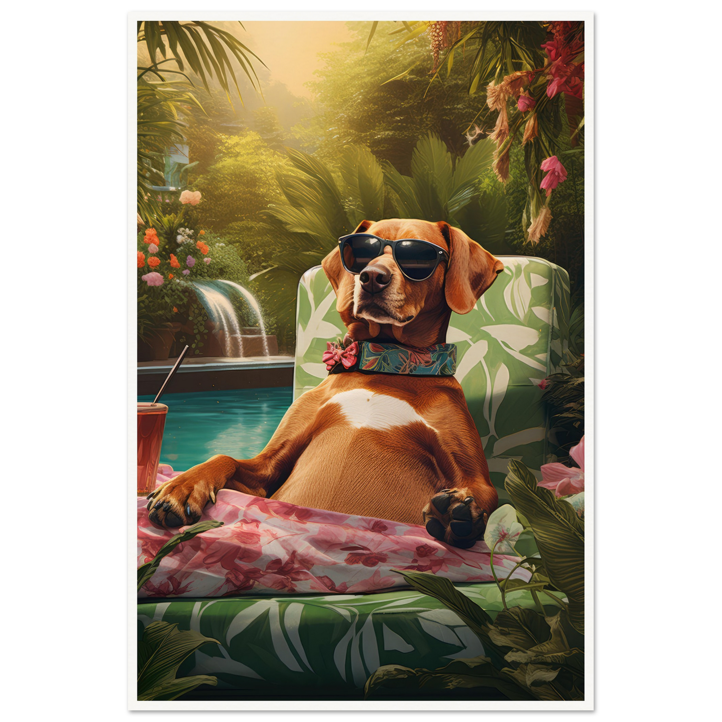 Poolside Paradise II - Matte Archival Poster