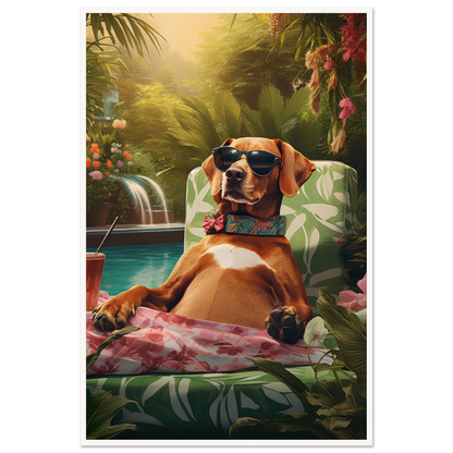 Poolside Paradise II - Matte Archival Poster