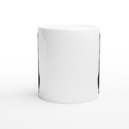 Crystal Black Domestic Shorthair - Ceramic Coffee Mug