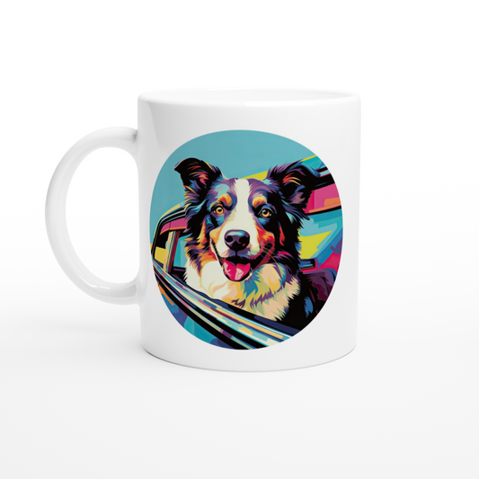 Pop Art Border Collie - Ceramic Coffee Mug