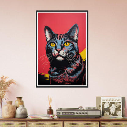 Retro Pop Art Cat - Matte Archival Poster