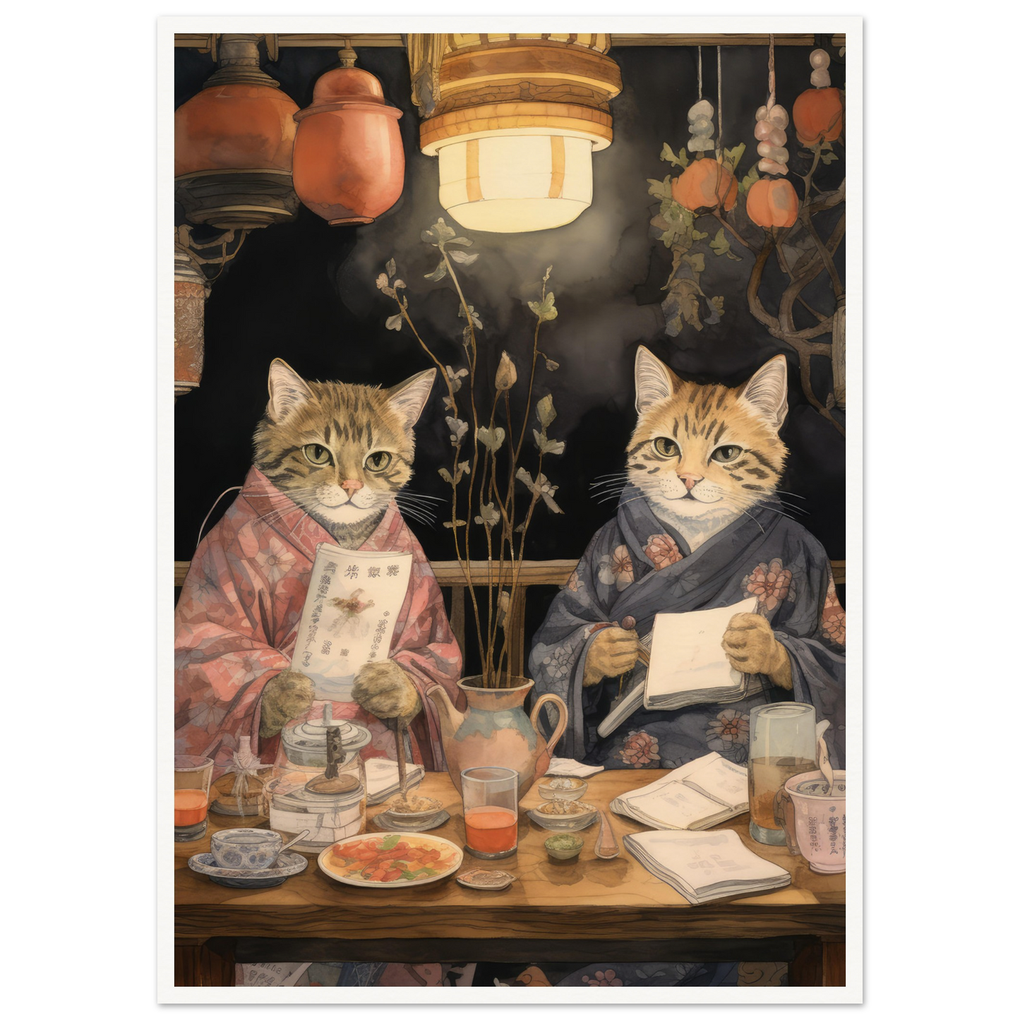 Izakaya Cats - Matte Archival Poster