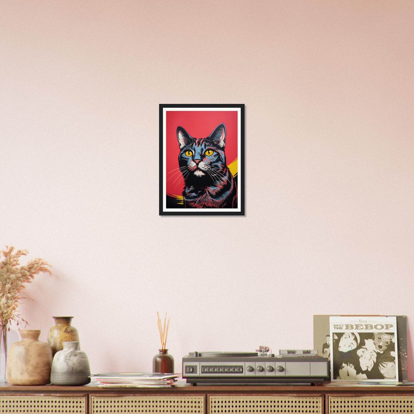 Retro Pop Art Cat - Matte Archival Poster