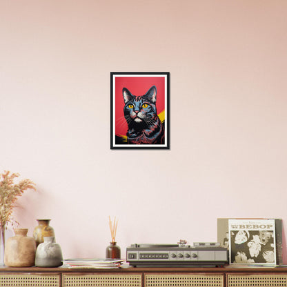 Retro Pop Art Cat - Matte Archival Poster