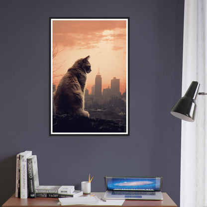 Skyline Cat - Matte Archival Poster