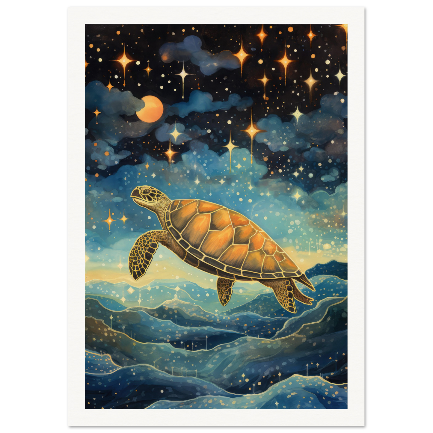 Cosmic Turtle - Matte Archival Poster