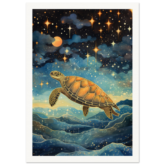 Cosmic Turtle - Matte Archival Poster