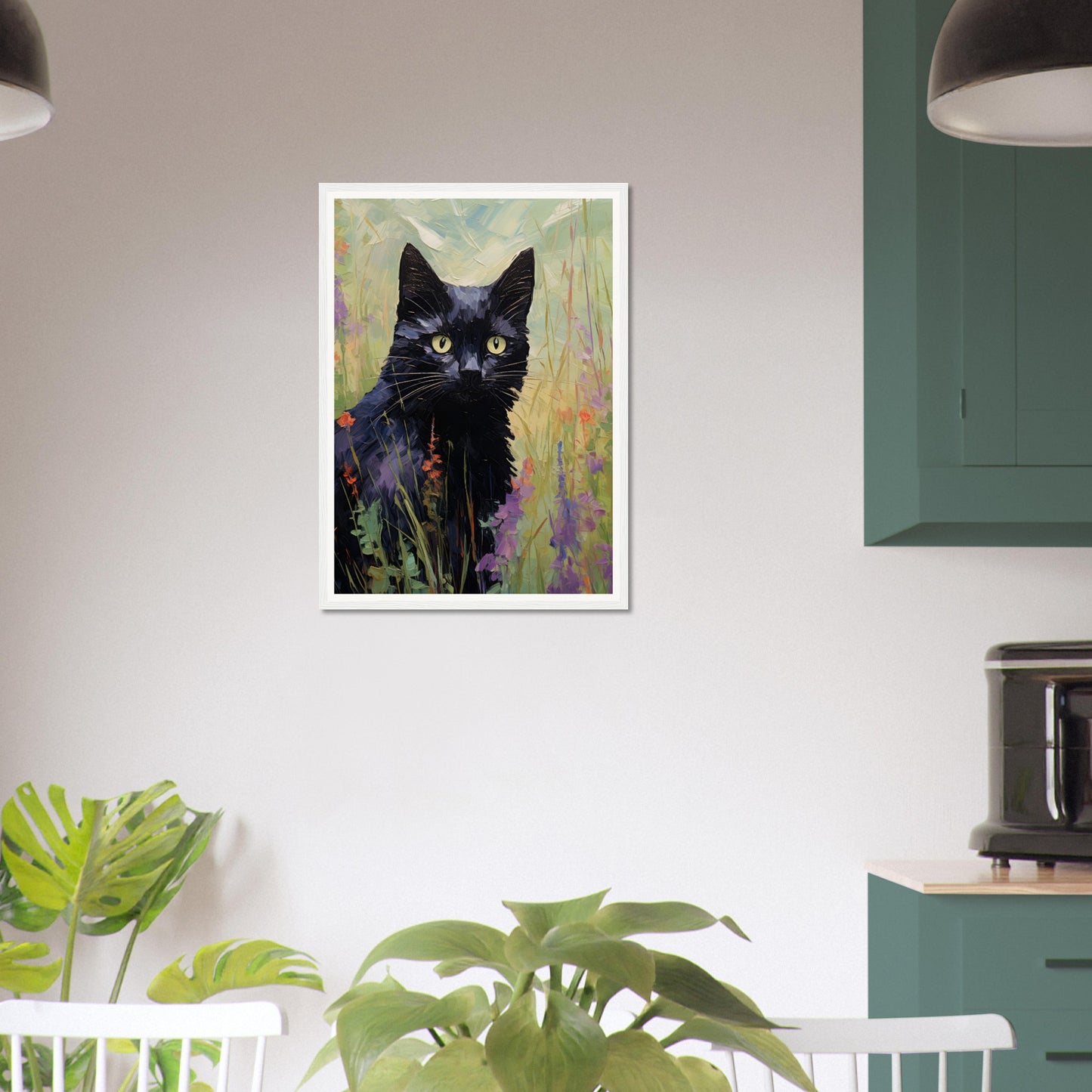 Black Cat In Field - Matte Archival Poster