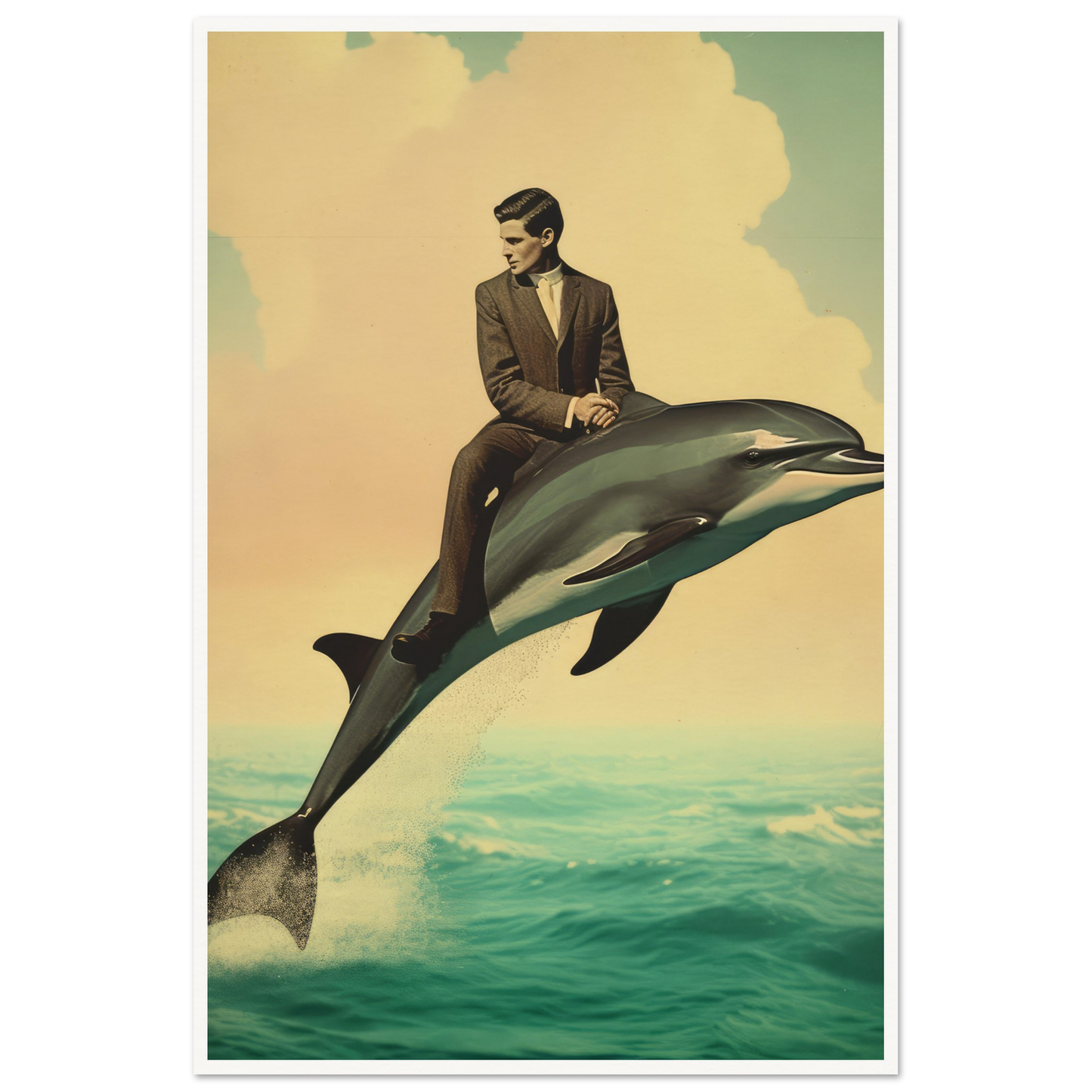 Dolphin Surrealism - Matte Archival Poster