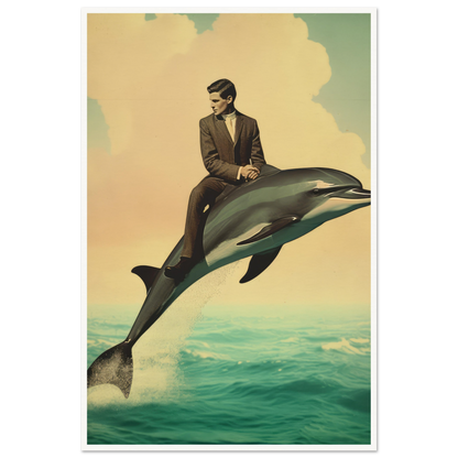 Dolphin Surrealism - Matte Archival Poster