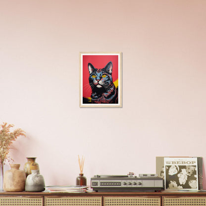 Retro Pop Art Cat - Matte Archival Poster