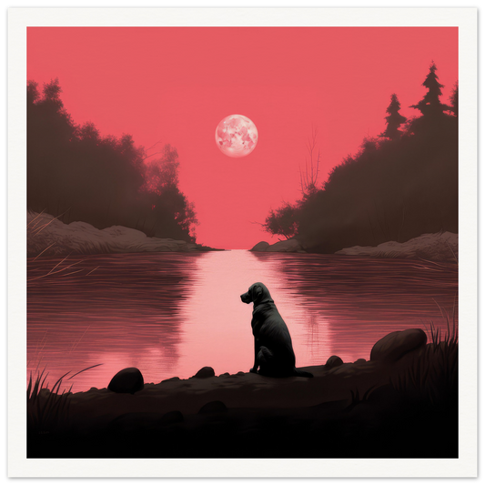 Red Moon River - Matte Archival Poster