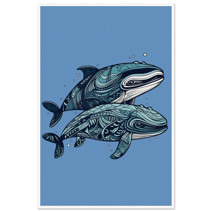 Pair Of Whales - Matte Archival Poster