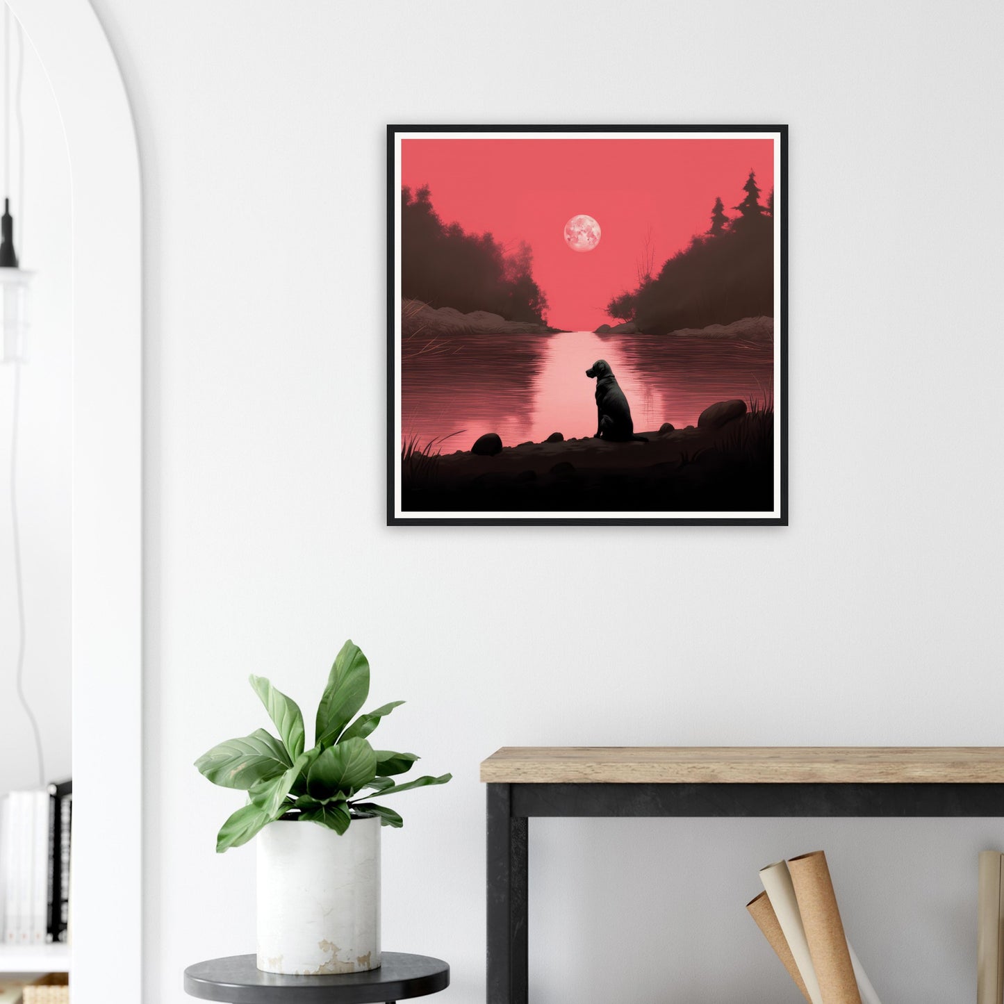 Red Moon River - Matte Archival Poster