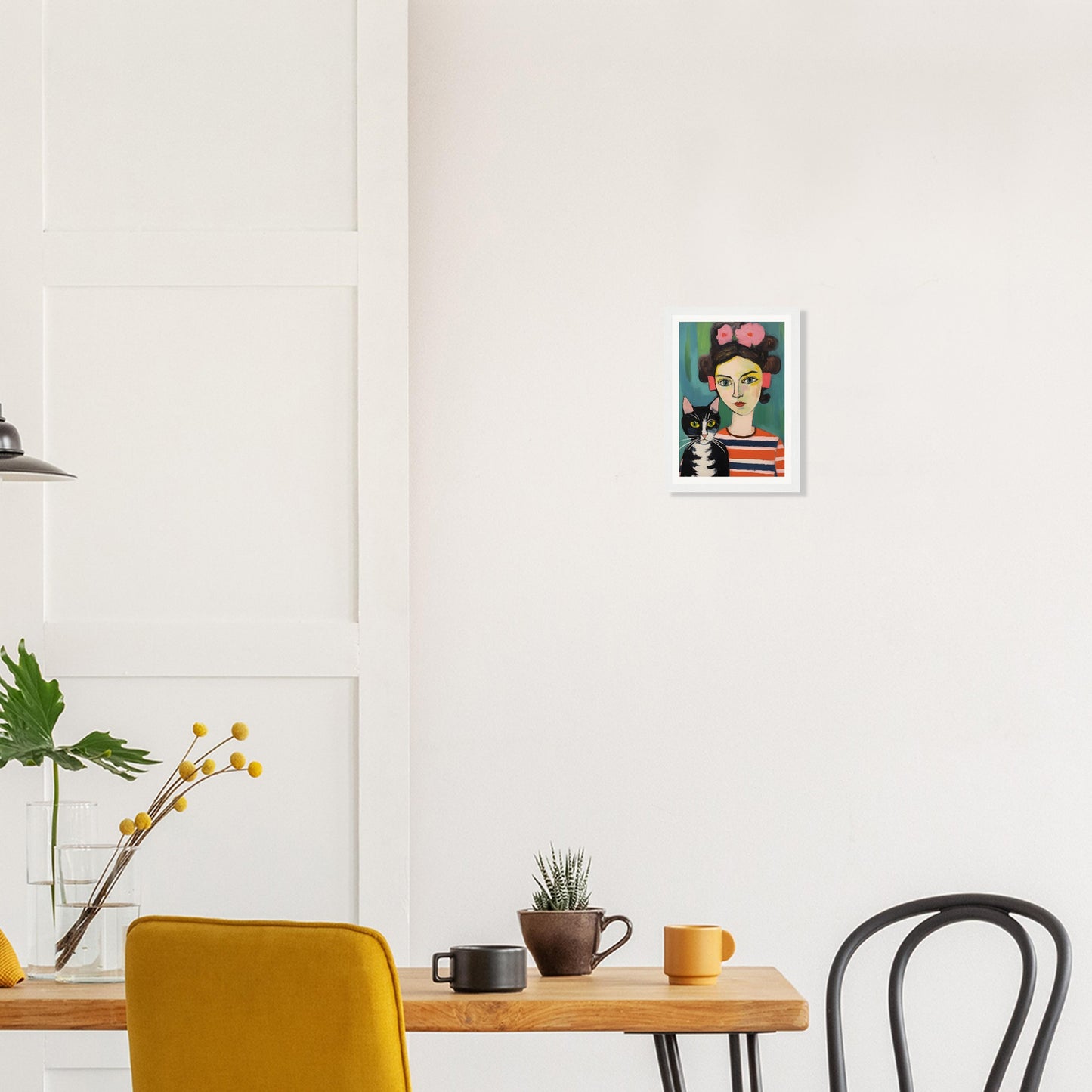 Woman And Cat - Matte Archival Poster