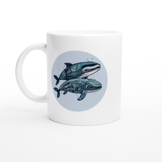 Pair Of Whales - Ceramic Coffee Mug