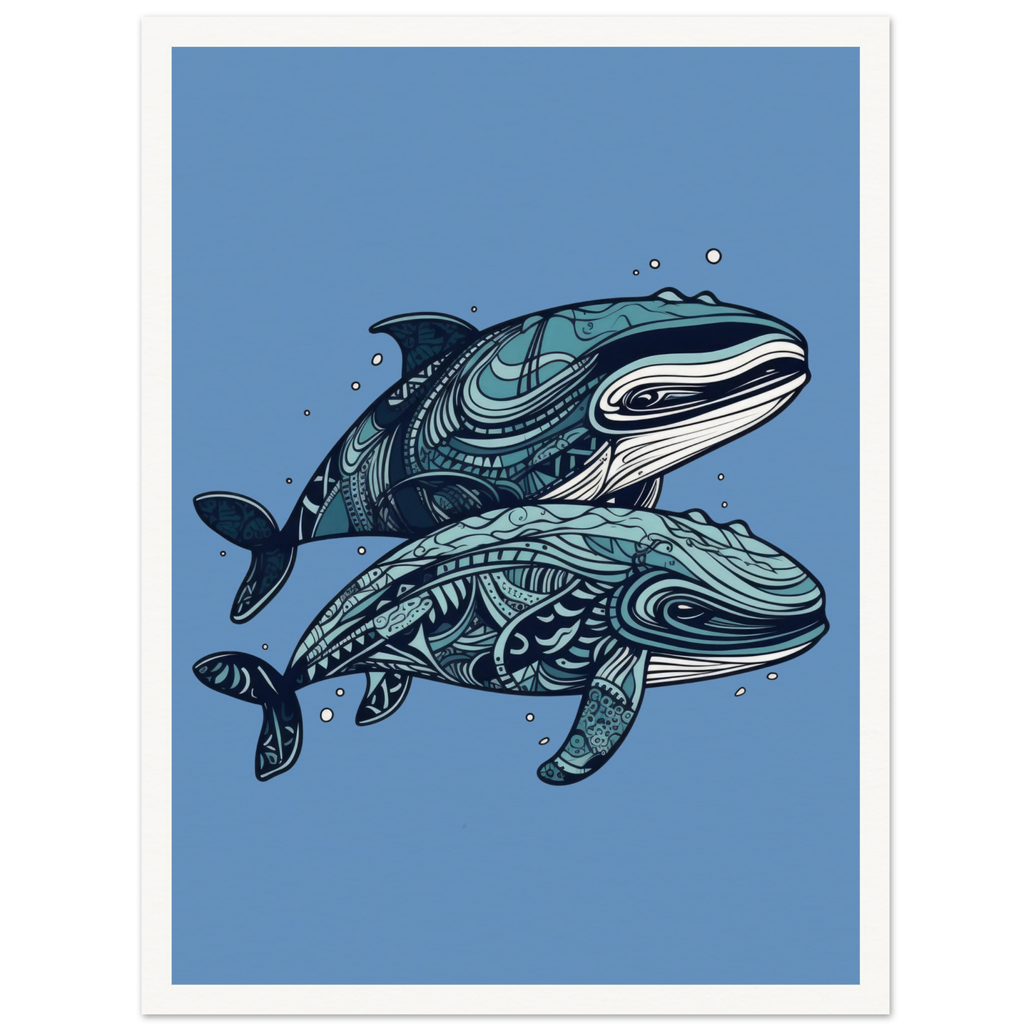 Pair Of Whales - Matte Archival Poster