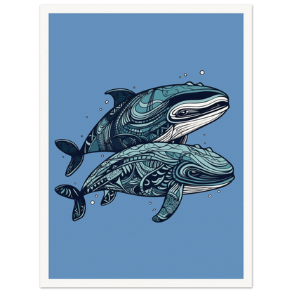 Pair Of Whales - Matte Archival Poster