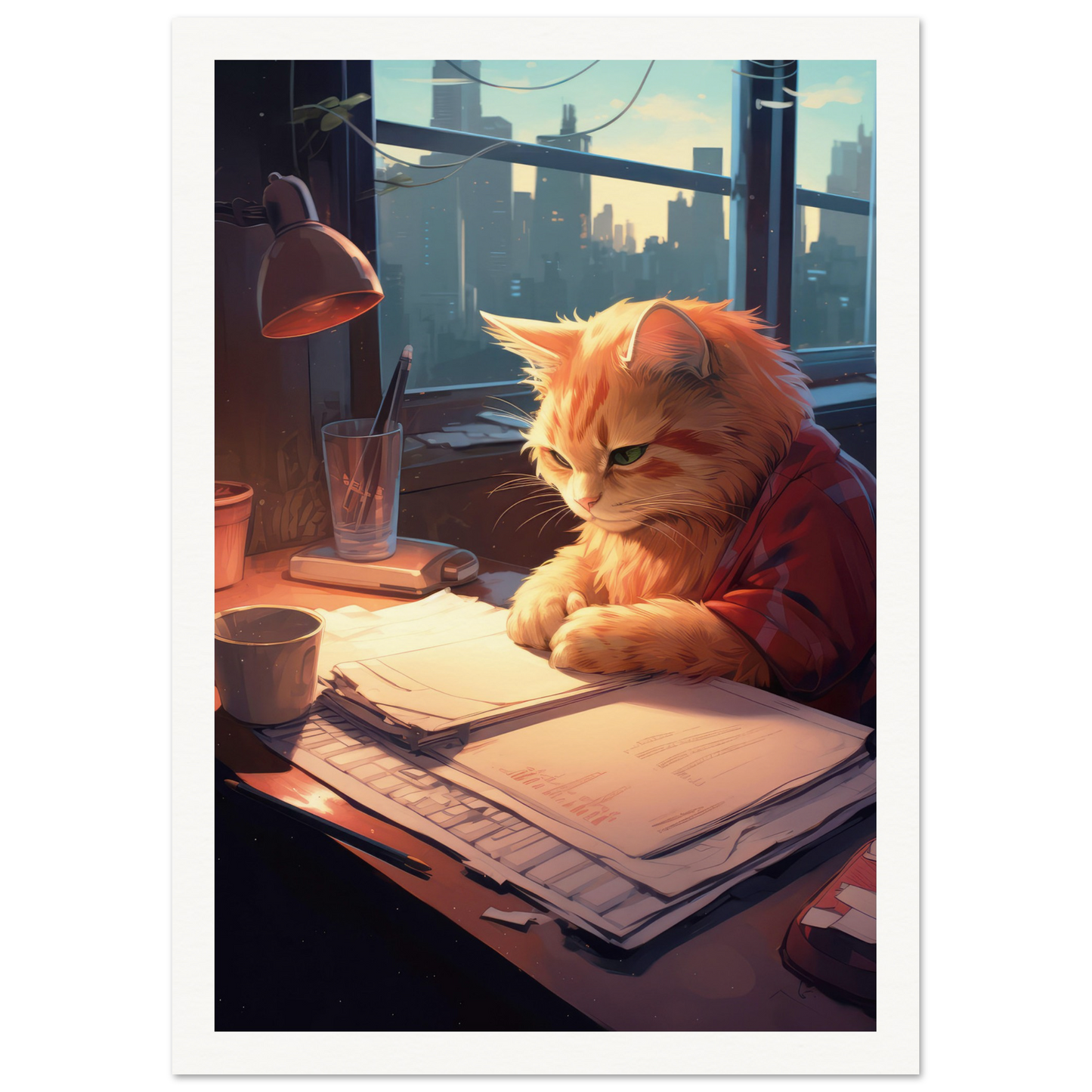 Studying Hard - Matte Archival Poster