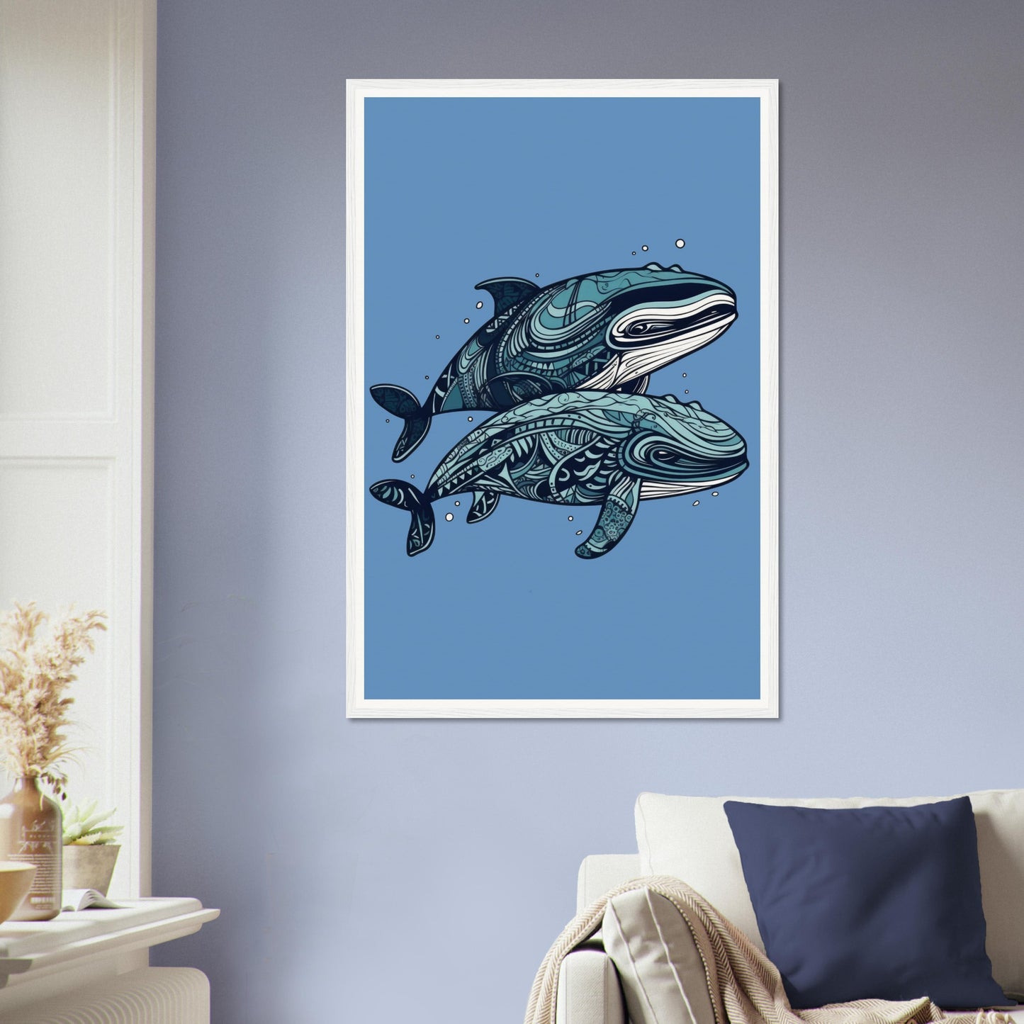 Pair Of Whales - Matte Archival Poster