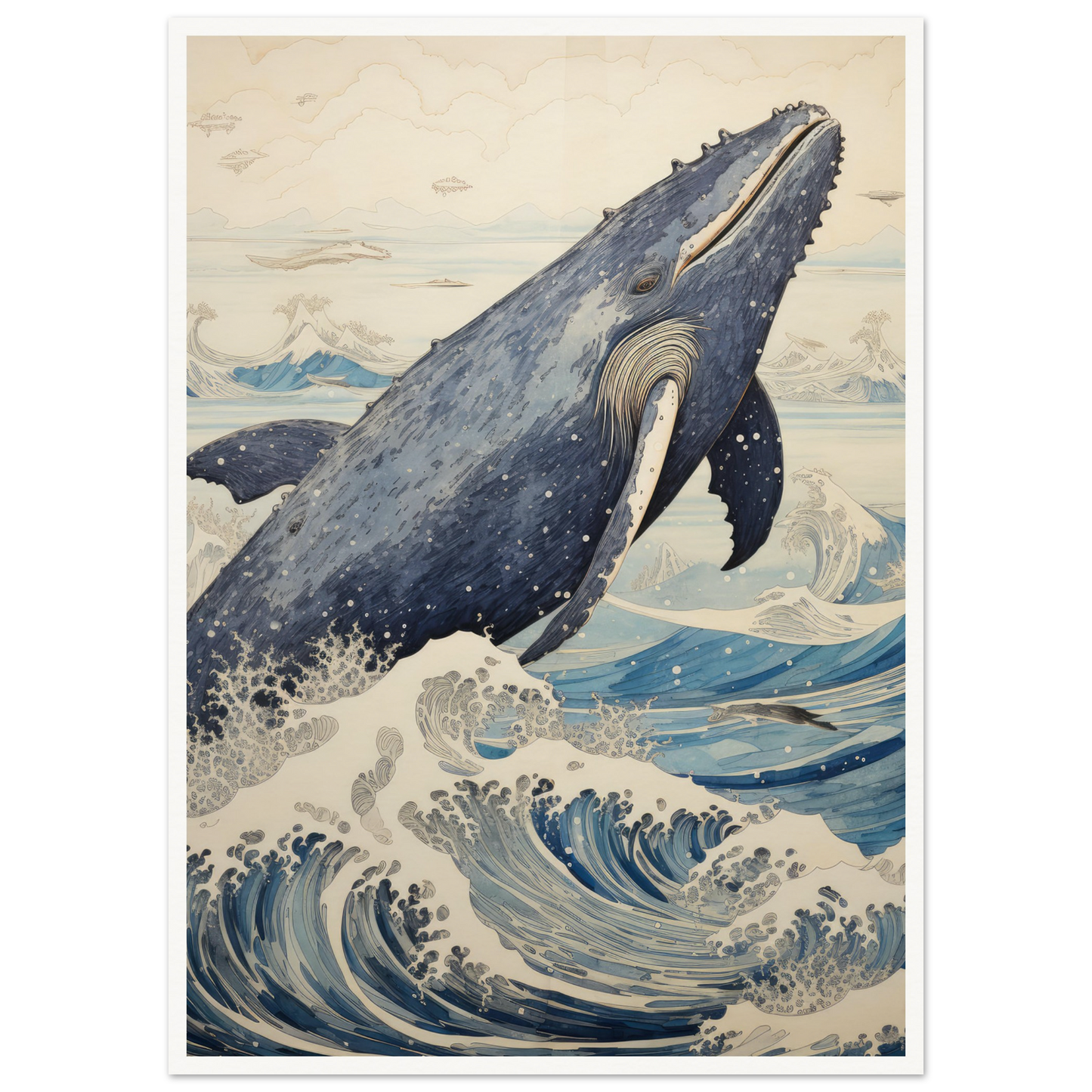 Breaching Whale - Matte Archival Poster