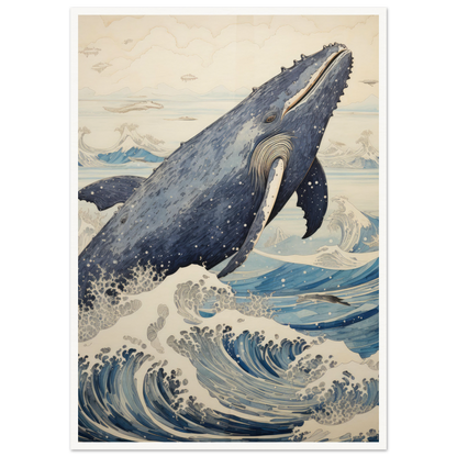 Breaching Whale - Matte Archival Poster
