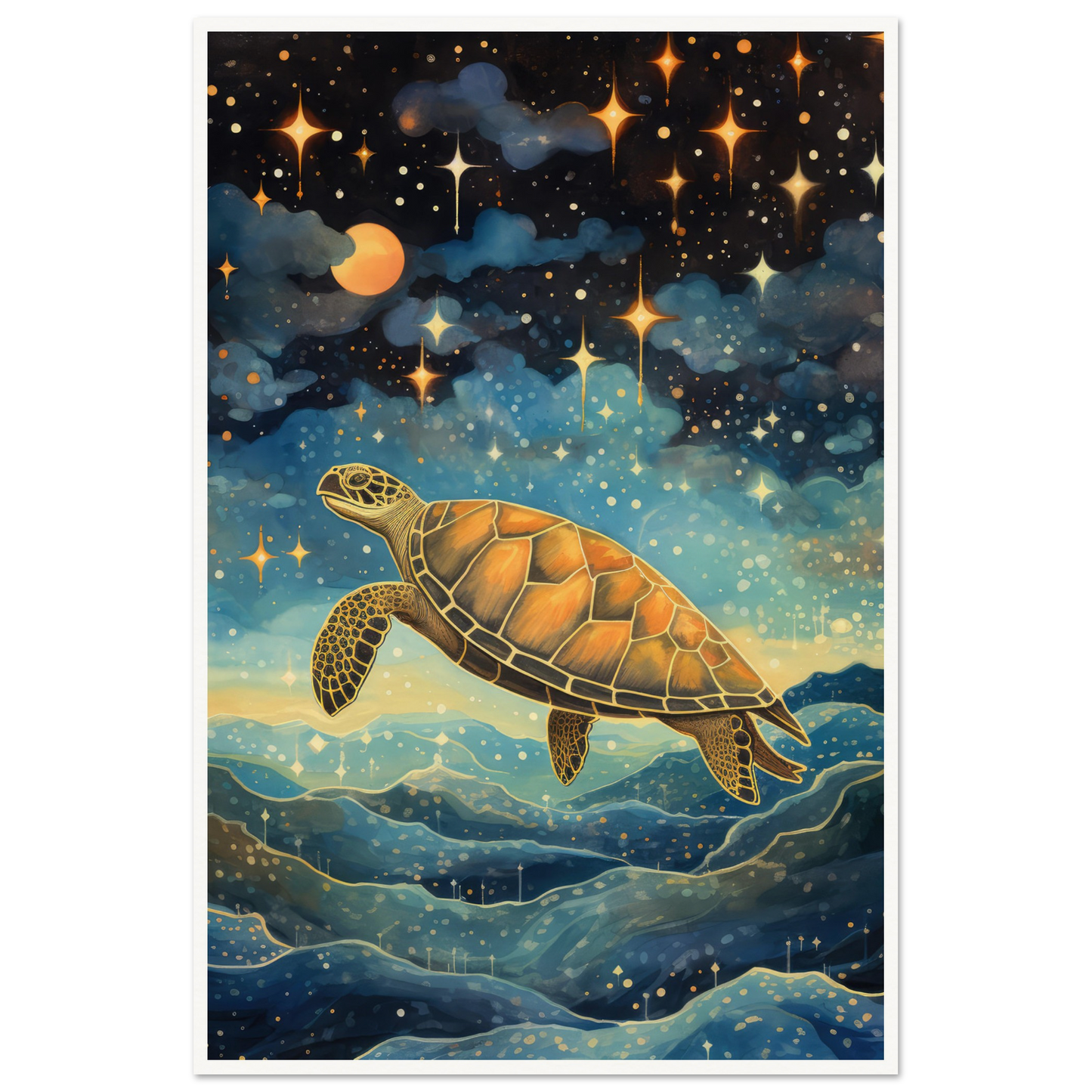 Cosmic Turtle - Matte Archival Poster