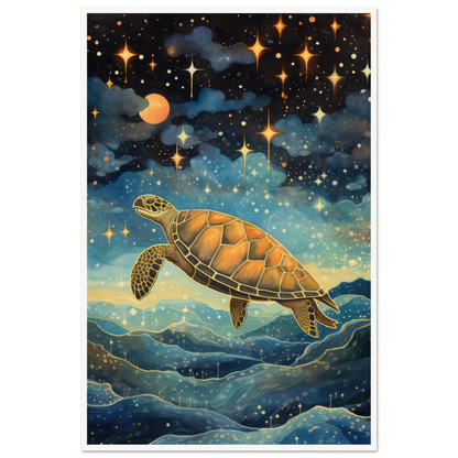 Cosmic Turtle - Matte Archival Poster