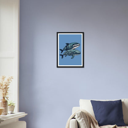 Pair Of Whales - Matte Archival Poster